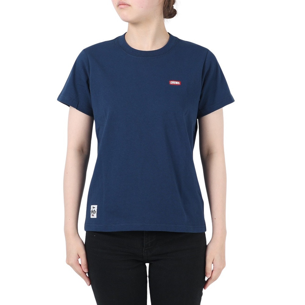 チャムス（CHUMS）（レディース）半袖Tシャツ ブービーロゴTシャツ CH11-2279-N001 ネイビー