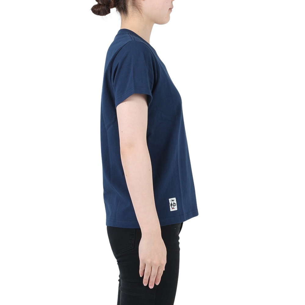 チャムス（CHUMS）（レディース）半袖Tシャツ ブービーロゴTシャツ CH11-2279-N001 ネイビー
