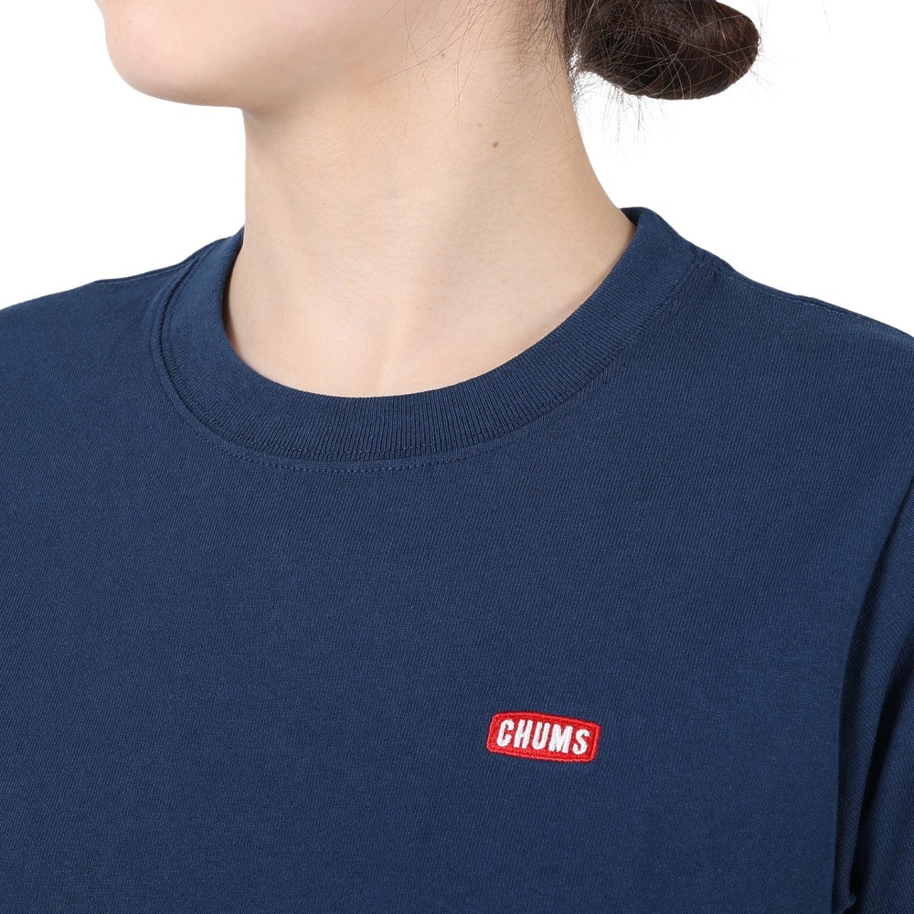チャムス（CHUMS）（レディース）半袖Tシャツ ブービーロゴTシャツ CH11-2279-N001 ネイビー