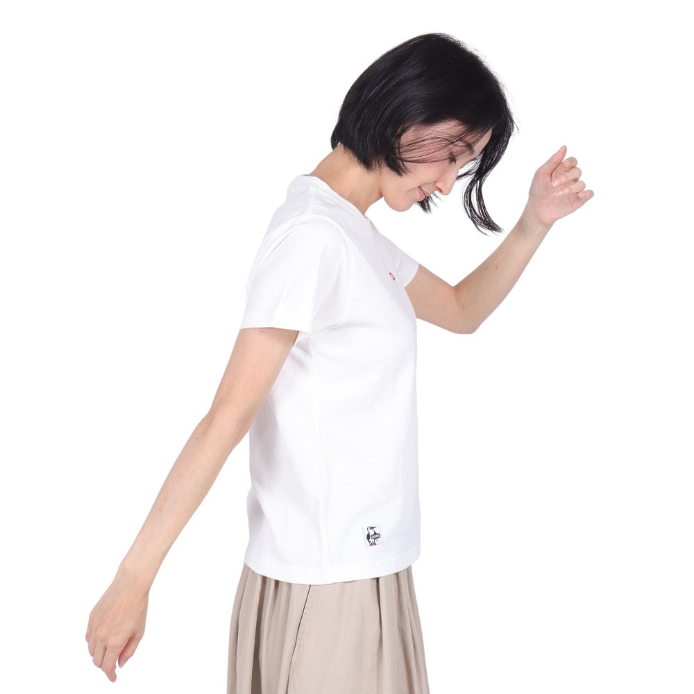 チャムス（CHUMS）（レディース）半袖Tシャツ ブービーロゴTシャツ CH11-2279-W001 ホワイト