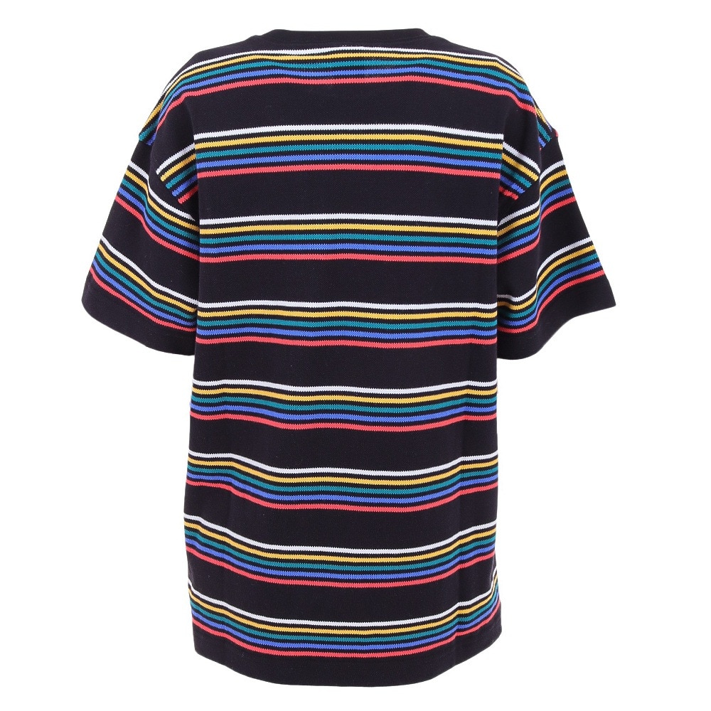 チャムス（CHUMS）（レディース）オーバーサイズド ブービー ボーダーピケTシャツ CH12-1187-K076 ブラック