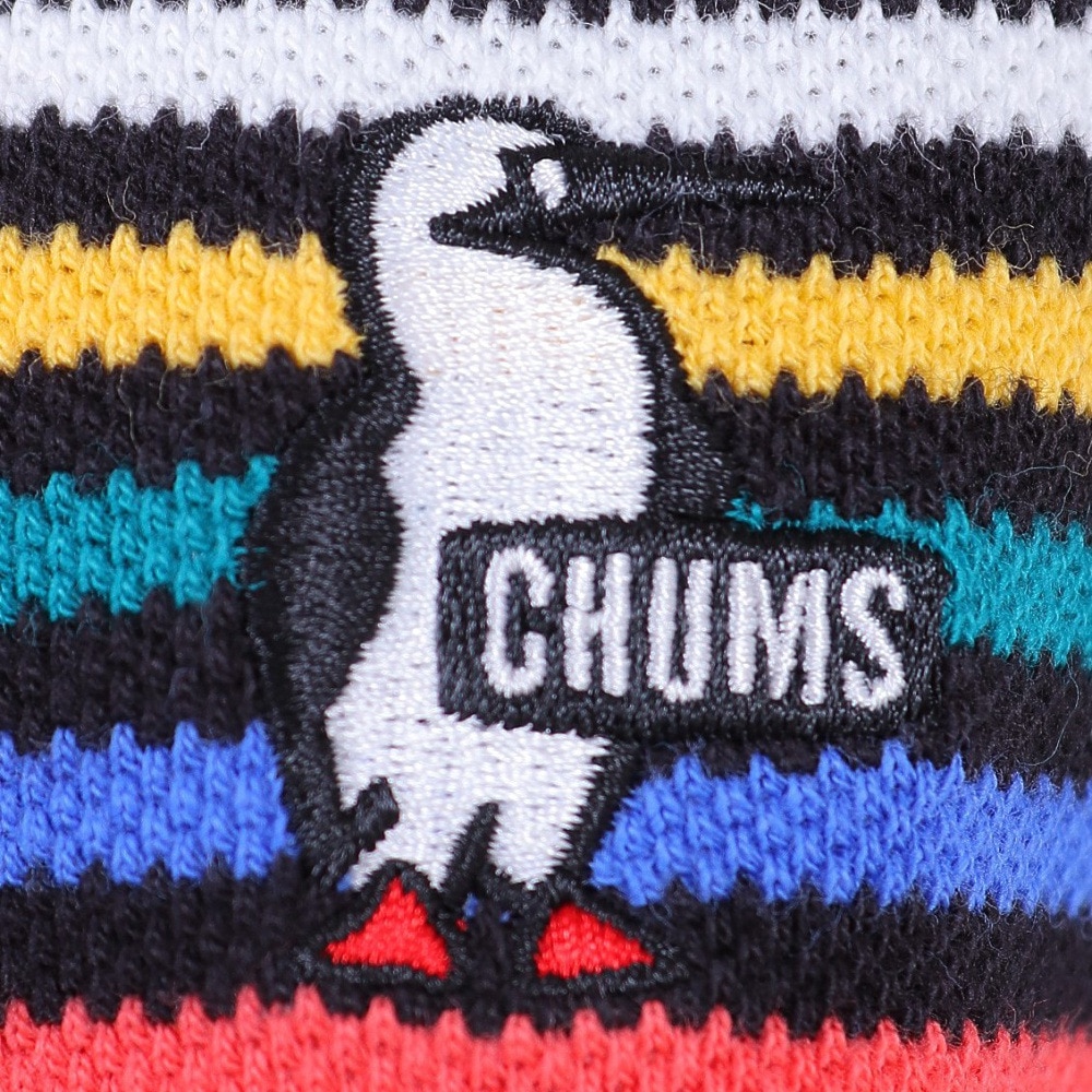 チャムス（CHUMS）（レディース）オーバーサイズド ブービー ボーダーピケTシャツ CH12-1187-K076 ブラック