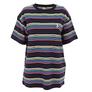 (レディース)オーバーサイズド ブービー ボーダーピケTシャツ CH12-1187