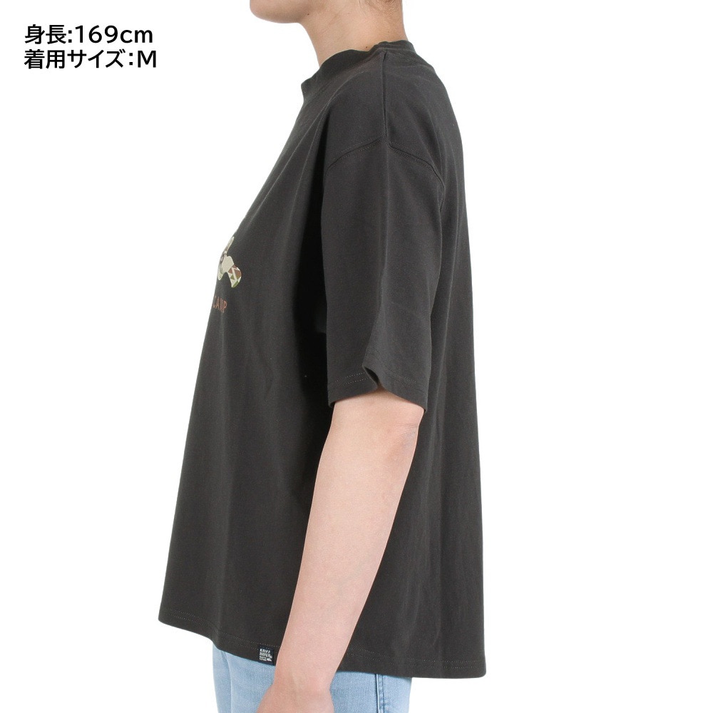 クリフメイヤー（KRIFF MAYER）（レディース）半袖Tシャツ ラビット半袖チュニック 2243107L-17:CHARCOAL チャコールグレー