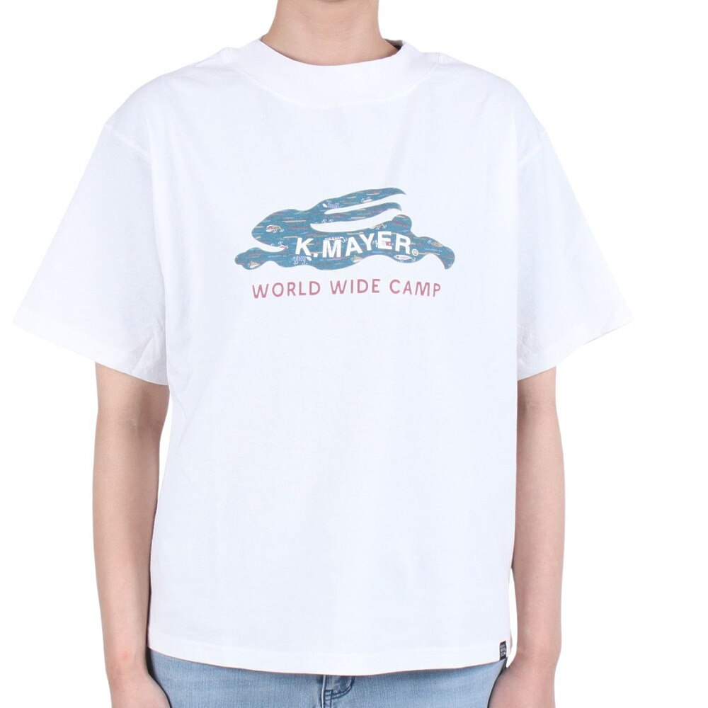 クリフメイヤー（KRIFF MAYER）（レディース）半袖Tシャツ ラビット半袖チュニック 2243107L-5:OFF オフホワイト