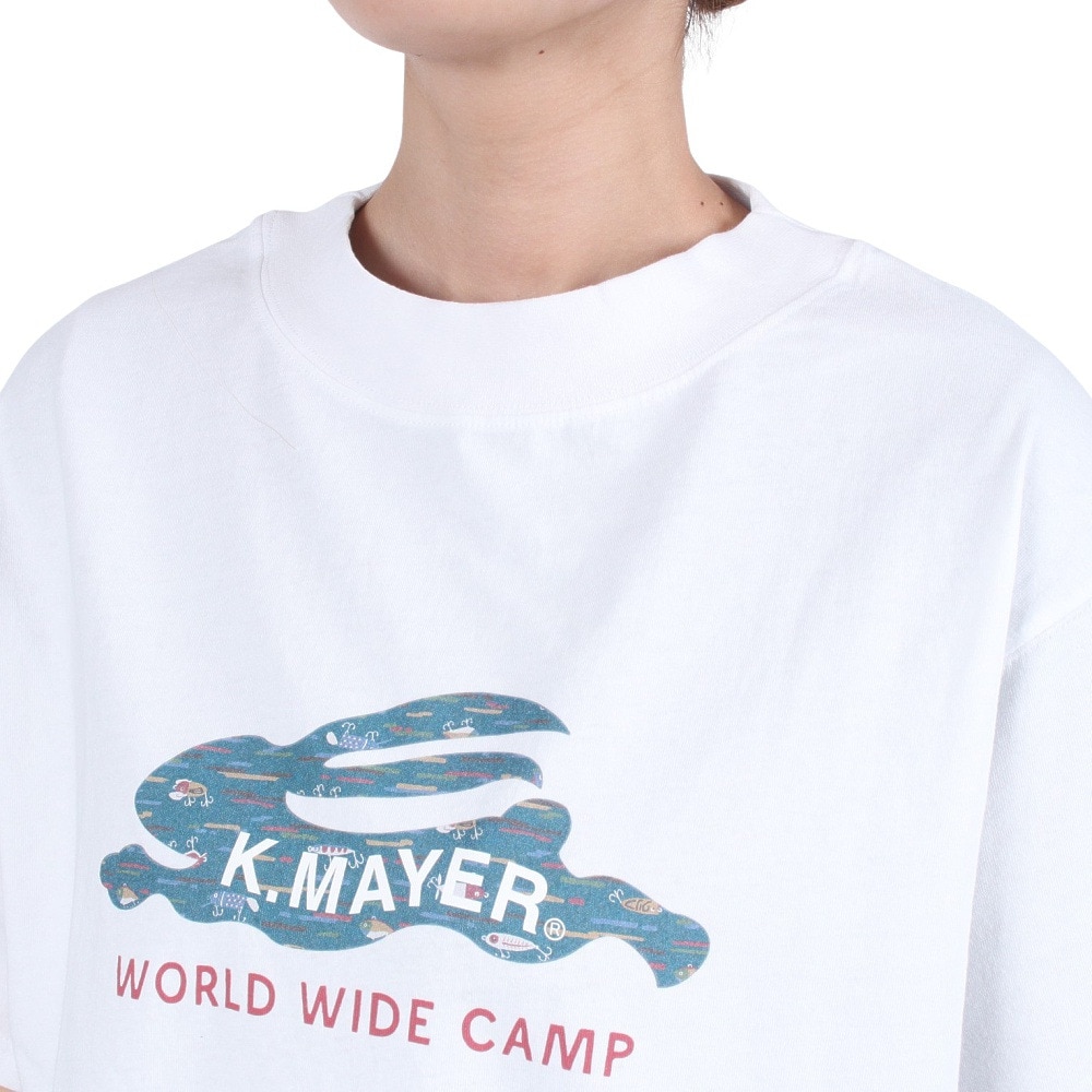 クリフメイヤー（KRIFF MAYER）（レディース）半袖Tシャツ ラビット半袖チュニック 2243107L-5:OFF オフホワイト