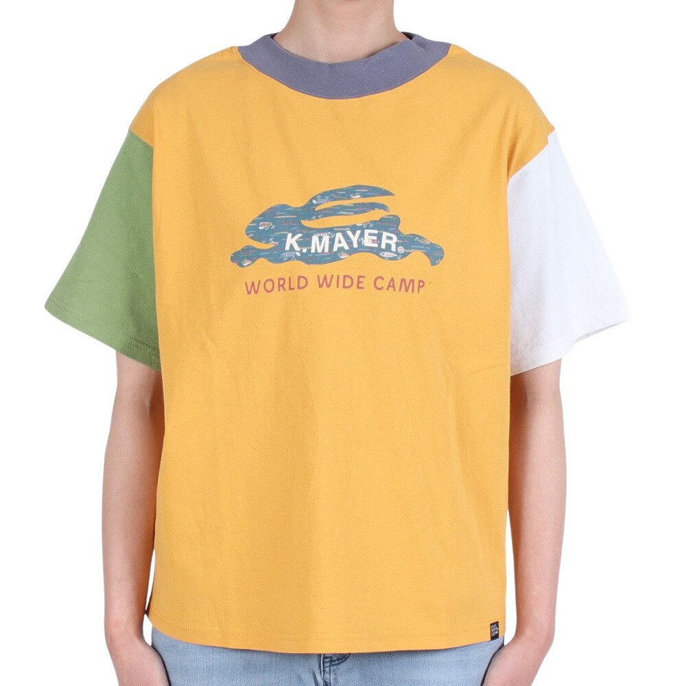 クリフメイヤー（KRIFF MAYER）（レディース）半袖Tシャツ ラビット半袖チュニック 2243107L-90:MULTI-COL イエロー