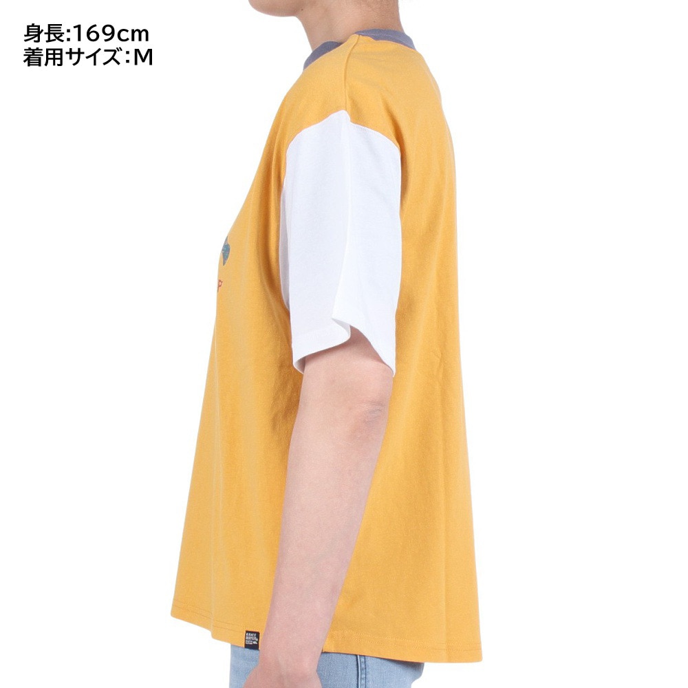 クリフメイヤー（KRIFF MAYER）（レディース）半袖Tシャツ ラビット半袖チュニック 2243107L-90:MULTI-COL イエロー