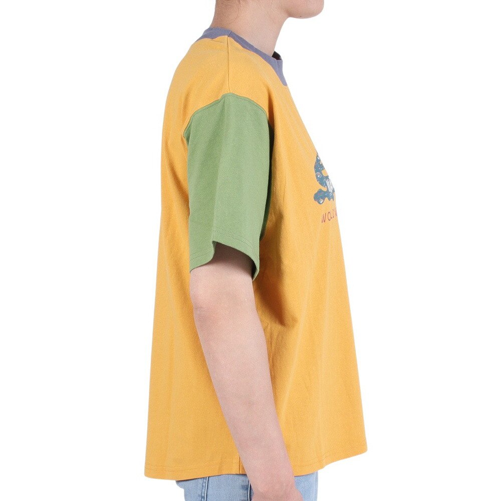 クリフメイヤー（KRIFF MAYER）（レディース）半袖Tシャツ ラビット半袖チュニック 2243107L-90:MULTI-COL イエロー