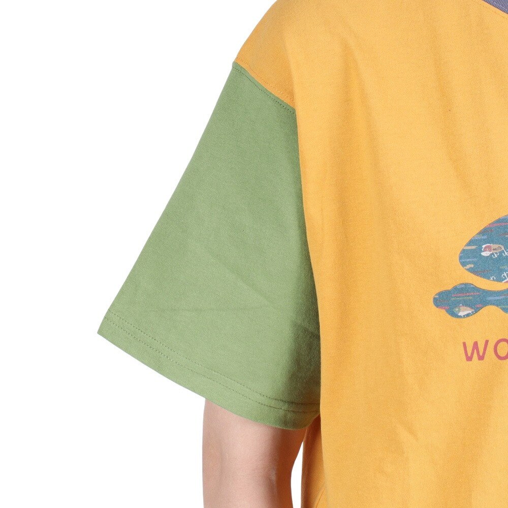 クリフメイヤー（KRIFF MAYER）（レディース）半袖Tシャツ ラビット半袖チュニック 2243107L-90:MULTI-COL イエロー