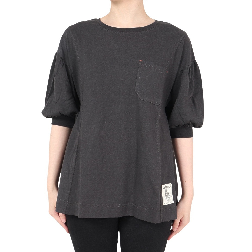 クリフメイヤー（KRIFF MAYER）（レディース）半袖Tシャツ ウェットプロテクト フレアTシャツ 2247813L-17:CHARCOAL チャコールグレー