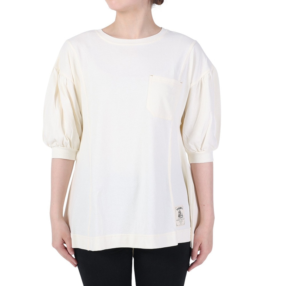 クリフメイヤー（KRIFF MAYER）（レディース）接触冷感 吸水速乾 半袖Tシャツ ウェットプロテクト フレアTシャツ 2247813L-5:OFF ホワイト