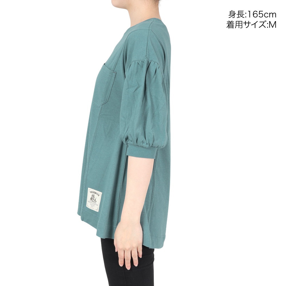クリフメイヤー（KRIFF MAYER）（レディース）接触冷感 吸水速乾 半袖Tシャツ ウェットプロテクトフレアTシャツ 2247813L-74:BLUE ブルー