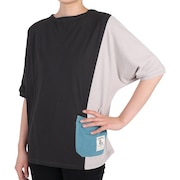 クリフメイヤー（KRIFF MAYER）（レディース）半袖Tシャツ ウェットプロテクト モモンガTシャツ 2247814L-110:MULTI-COL2 ブラック×グレー