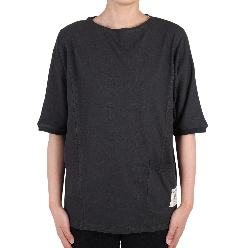 クリフメイヤー（KRIFF MAYER）（レディース）接触冷感 吸水速乾 半袖Tシャツ ウェットプロテクト モモンガTシャツ 2247814L-17:CHARCOAL チャコールグレー