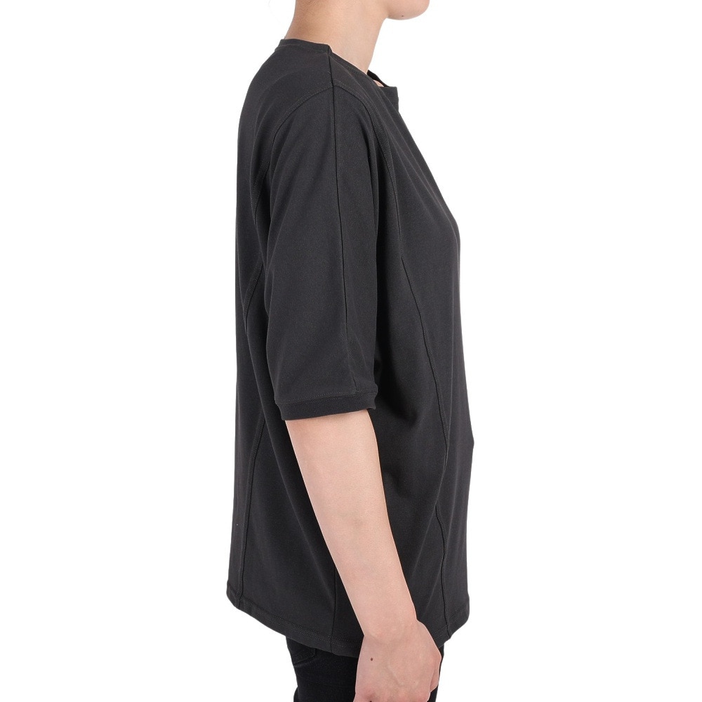 クリフメイヤー（KRIFF MAYER）（レディース）接触冷感 吸水速乾 半袖Tシャツ ウェットプロテクト モモンガTシャツ 2247814L-17:CHARCOAL チャコールグレー
