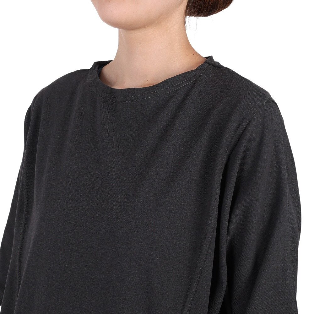 クリフメイヤー（KRIFF MAYER）（レディース）接触冷感 吸水速乾 半袖Tシャツ ウェットプロテクト モモンガTシャツ 2247814L-17:CHARCOAL チャコールグレー