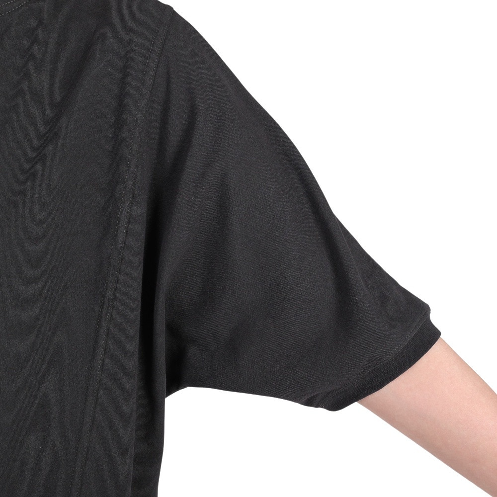 クリフメイヤー（KRIFF MAYER）（レディース）接触冷感 吸水速乾 半袖Tシャツ ウェットプロテクト モモンガTシャツ 2247814L-17:CHARCOAL チャコールグレー
