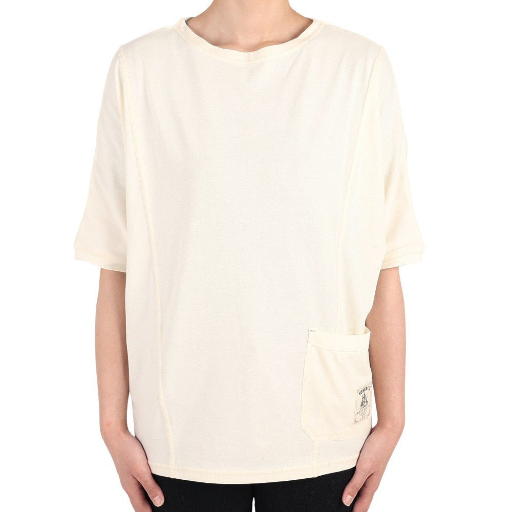 クリフメイヤー（KRIFF MAYER）（レディース）接触冷感 吸水速乾 半袖Tシャツ ウェットプロテクトモモンガTシャツ 2247814L-5:OFF オフホワイト