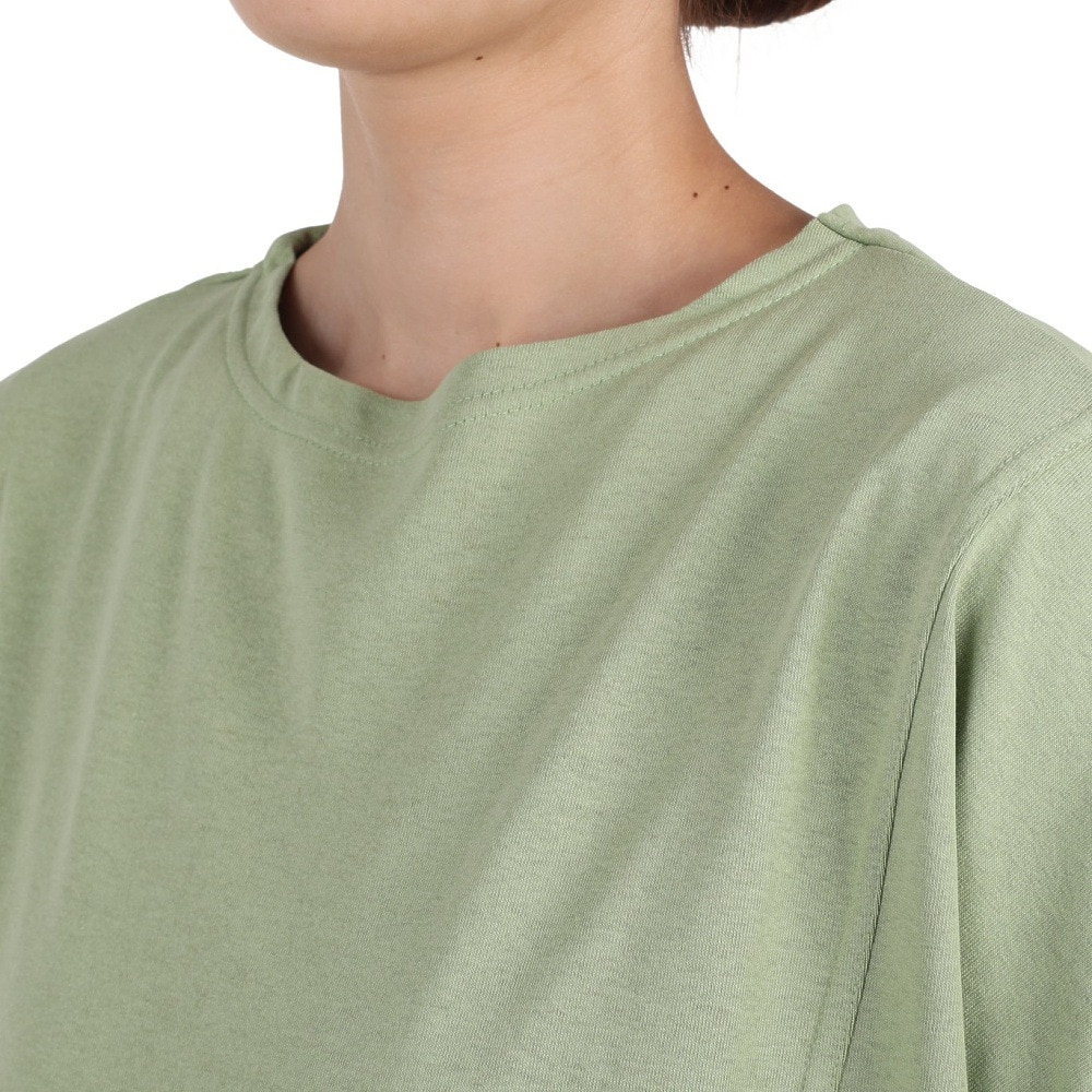 クリフメイヤー（KRIFF MAYER）（レディース）接触冷感 吸水速乾 半袖Tシャツ ウェットプロテクト モモンガTシャツ 2247814L-64:L/GREEN グリーン