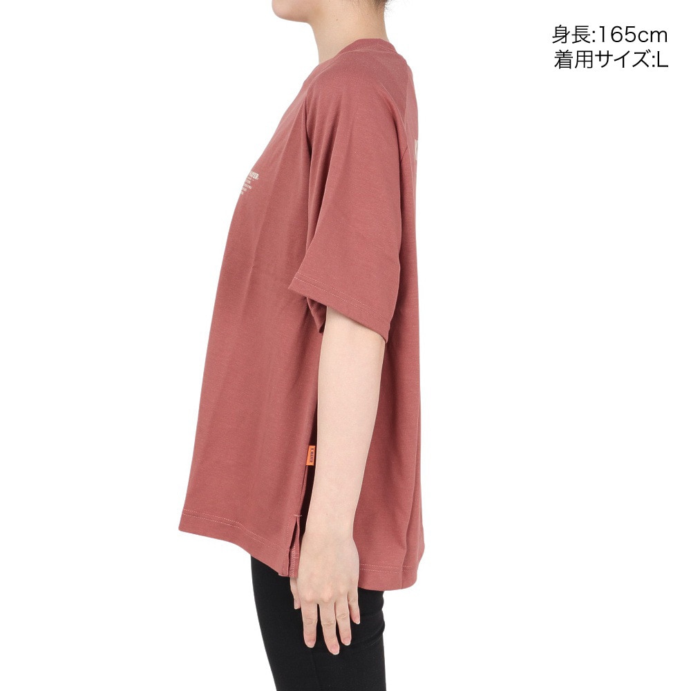 クリフメイヤー（KRIFF MAYER）（レディース）接触冷感 吸水速乾 半袖Tシャツ 冷感ラビットロゴTシャツ 2247815L-35:RED レッド