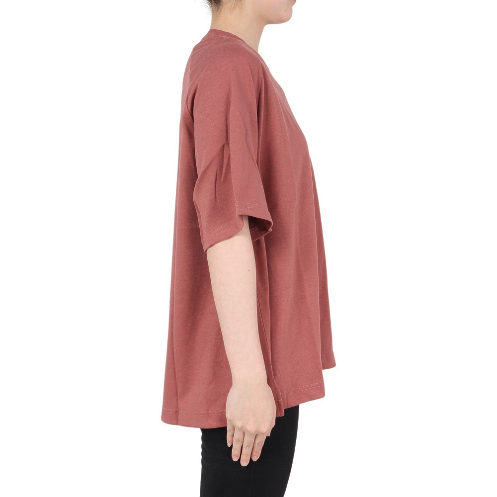 クリフメイヤー（KRIFF MAYER）（レディース）接触冷感 吸水速乾 半袖Tシャツ 冷感ラビットロゴTシャツ 2247815L-35:RED レッド