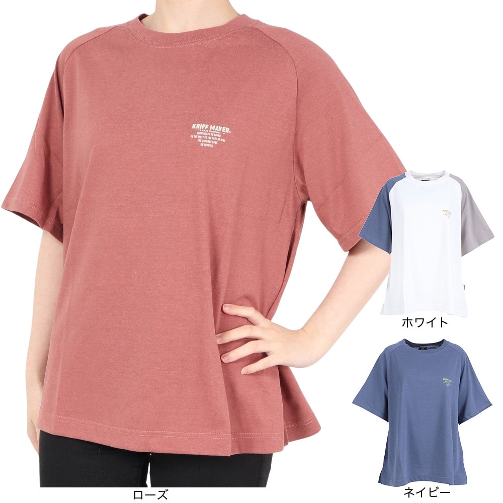 クリフメイヤー（KRIFF MAYER）（レディース）接触冷感 吸水速乾 半袖Tシャツ 冷感ラビットロゴTシャツ 2247815L-90:MULTI-COL ホワイト
