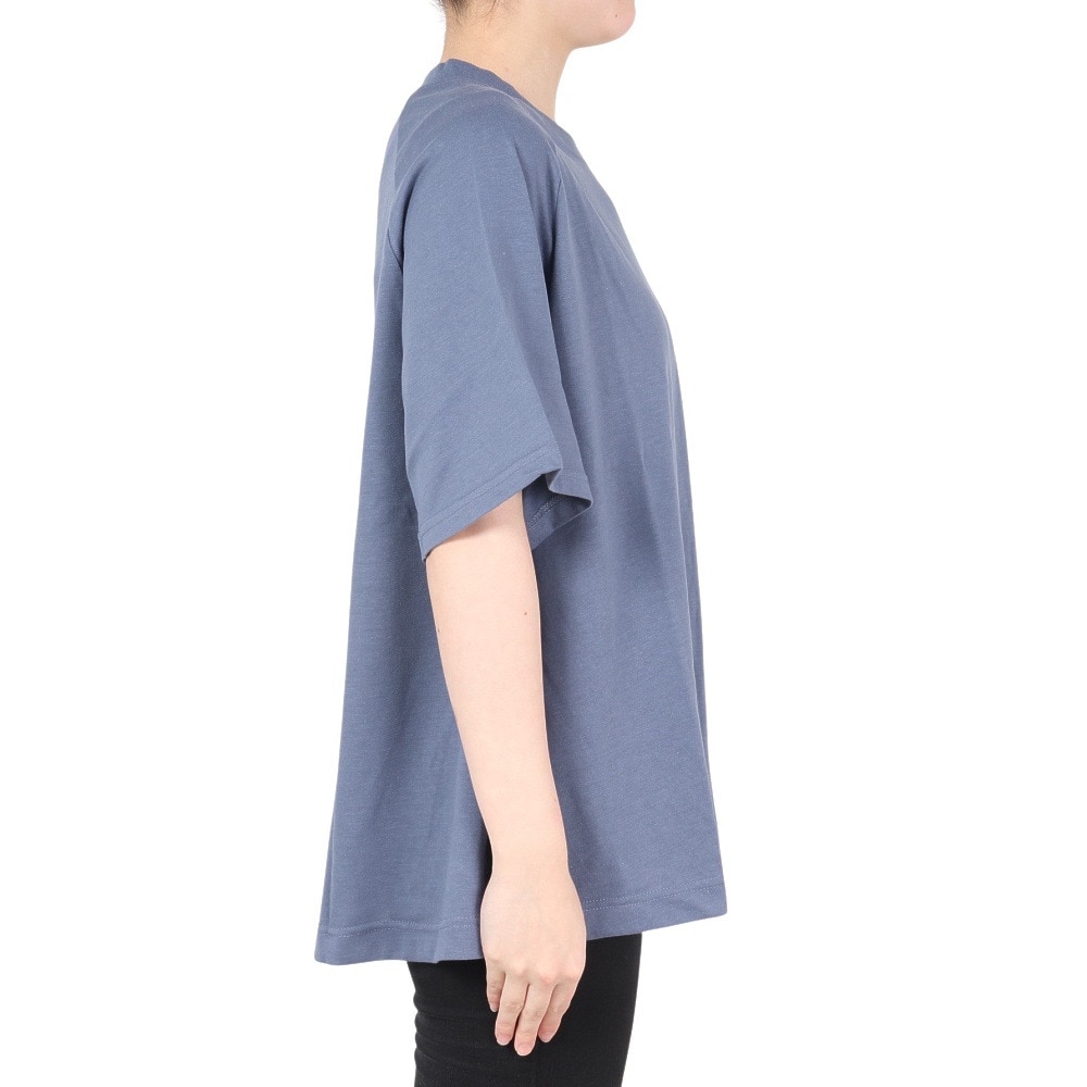 クリフメイヤー（KRIFF MAYER）（レディース）接触冷感 吸水速乾 半袖Tシャツ 冷感ラビットロゴTシャツ 2247815L-79:NAVY ネイビー