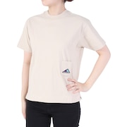 ニューバランス（new balance）（レディース）半袖Tシャツ MT1996 ショートスリーブTシャツ AWT35021-TWF ベージュ