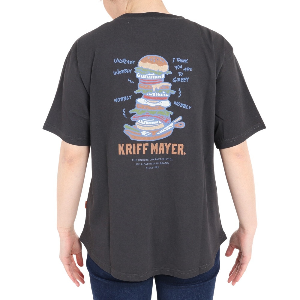 クリフメイヤー（KRIFF MAYER）（レディース）半袖Tシャツ ウェットプロテクトTシャツ バーガー 2257811L-17:CHARCOAL チャコールグレー