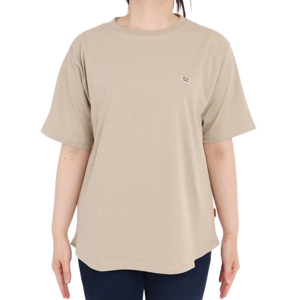 クリフメイヤー（KRIFF MAYER）（レディース）接触冷感 吸水速乾 半袖Tシャツ ウェットプロテクトTシャツ バーガー 2257811L-20:BEIGE ベージュ