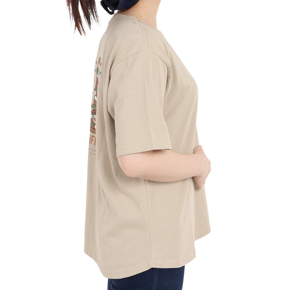 クリフメイヤー（KRIFF MAYER）（レディース）接触冷感 吸水速乾 半袖Tシャツ ウェットプロテクトTシャツ バーガー 2257811L-20:BEIGE ベージュ