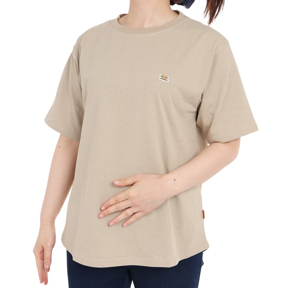 クリフメイヤー（KRIFF MAYER）（レディース）接触冷感 吸水速乾 半袖Tシャツ ウェットプロテクトTシャツ バーガー 2257811L-20:BEIGE ベージュ
