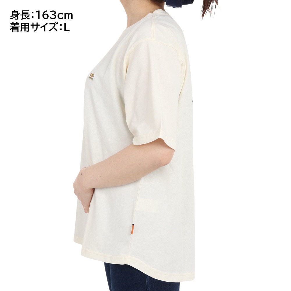 クリフメイヤー（KRIFF MAYER）（レディース）接触冷感 吸水速乾 半袖Tシャツ ウェットプロテクトTシャツ バーガー 2257811L-5:OFF オフホワイト