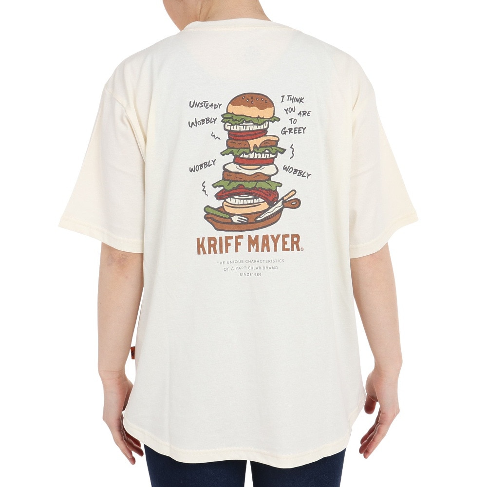 クリフメイヤー（KRIFF MAYER）（レディース）接触冷感 吸水速乾 半袖Tシャツ ウェットプロテクトTシャツ バーガー 2257811L-5:OFF オフホワイト