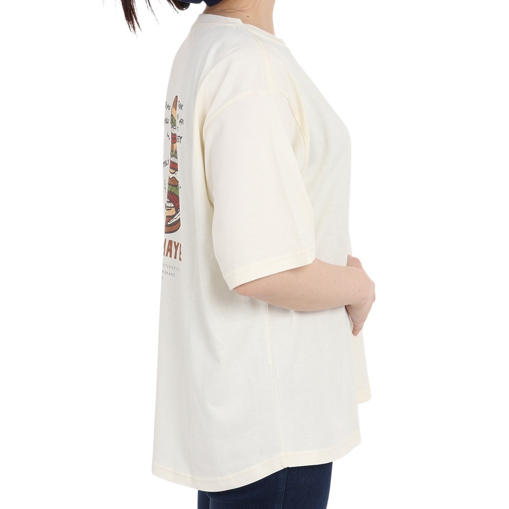 クリフメイヤー（KRIFF MAYER）（レディース）接触冷感 吸水速乾 半袖Tシャツ ウェットプロテクトTシャツ バーガー 2257811L-5:OFF オフホワイト