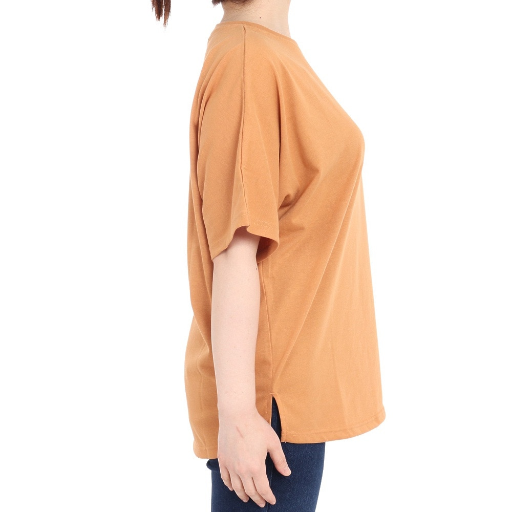 クリフメイヤー（KRIFF MAYER）（レディース）接触冷感 吸水速乾 スヌーピードルマン 半袖Tシャツ 2257815L-27:L.BROWN ブラウン