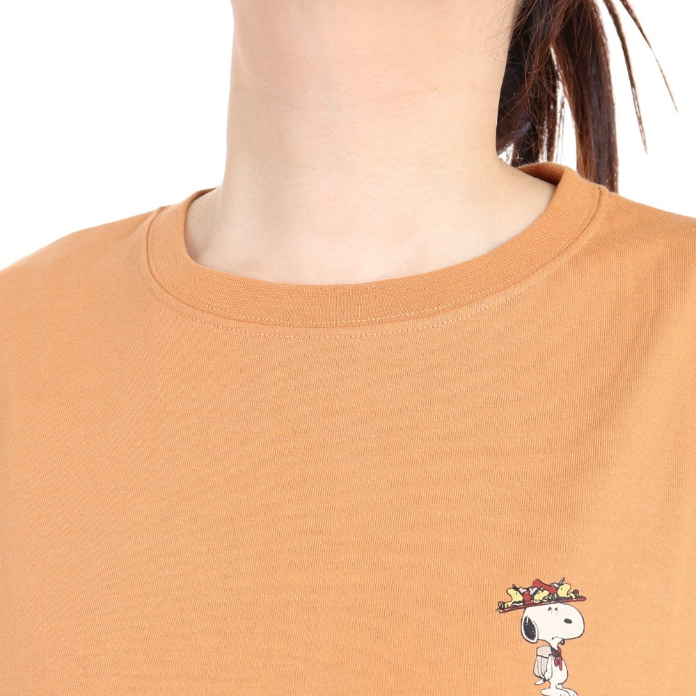 クリフメイヤー（KRIFF MAYER）（レディース）接触冷感 吸水速乾 スヌーピードルマン 半袖Tシャツ 2257815L-27:L.BROWN ブラウン