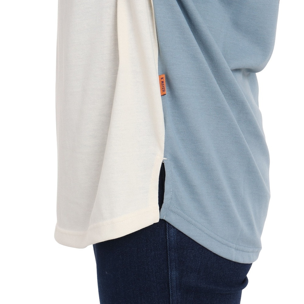 クリフメイヤー（KRIFF MAYER）（レディース）スヌーピードルマン 半袖Tシャツ 2257815L-90:MULTI-COL ホワイト×ブルー