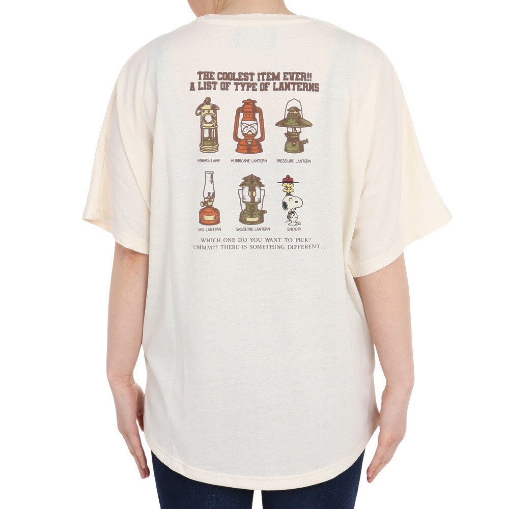 クリフメイヤー（KRIFF MAYER）（レディース）接触冷感 吸水速乾 スヌーピードルマン 半袖Tシャツ 2257815L-9:NATURAL キナリ