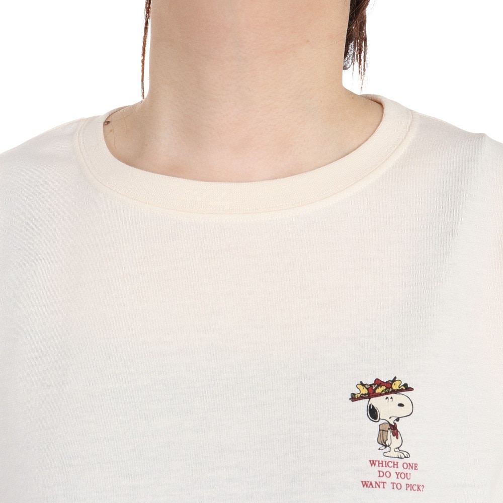 クリフメイヤー（KRIFF MAYER）（レディース）接触冷感 吸水速乾 スヌーピードルマン 半袖Tシャツ 2257815L-9:NATURAL キナリ
