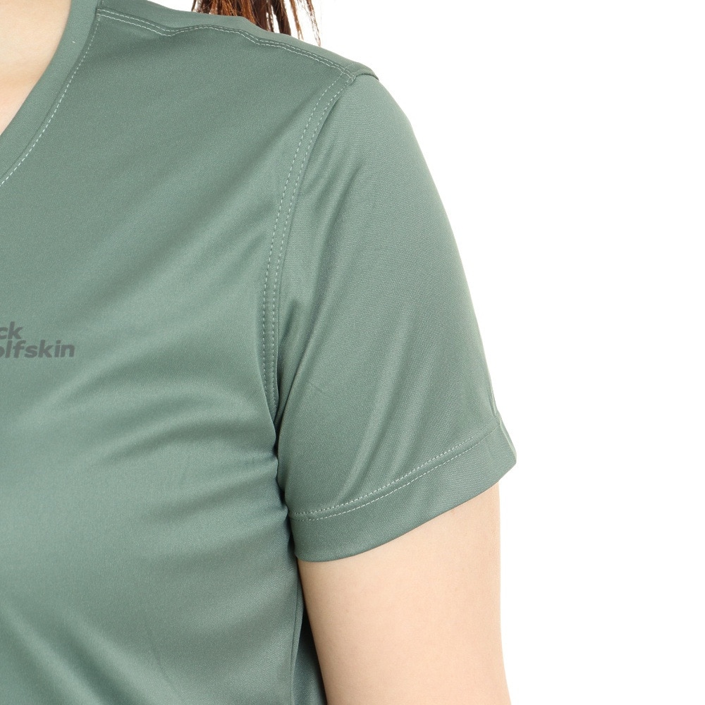 ジャックウルフスキン（JackWolfskin）（レディース）TECH 半袖Tシャツ 1807122-4151 グリーン
