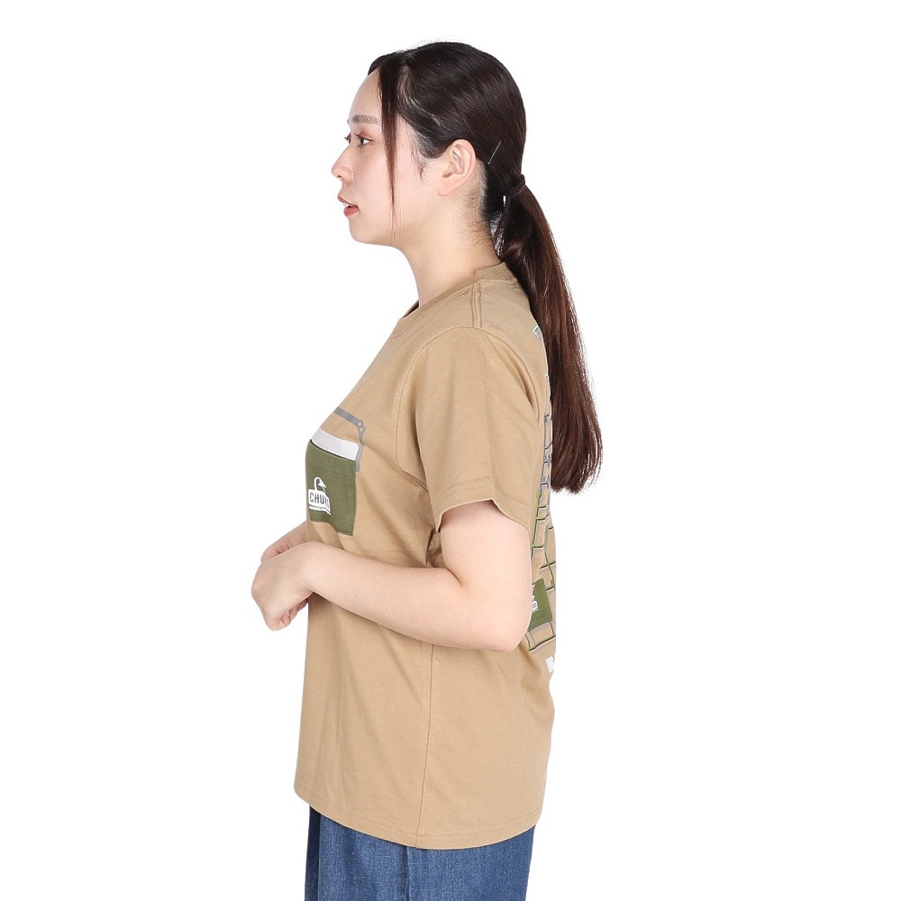 チャムス（CHUMS）（レディース）キャンパークーラーポケットTシャツ CH11-2360-B001