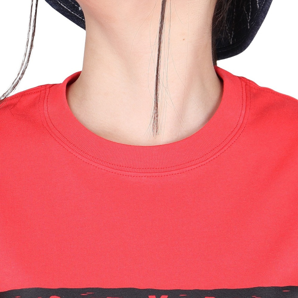 チャムス（CHUMS）（レディース）接触冷感 吸水速乾 バックプリント ウッドブロックプリントTシャツ CH11-2369-R001 レッド