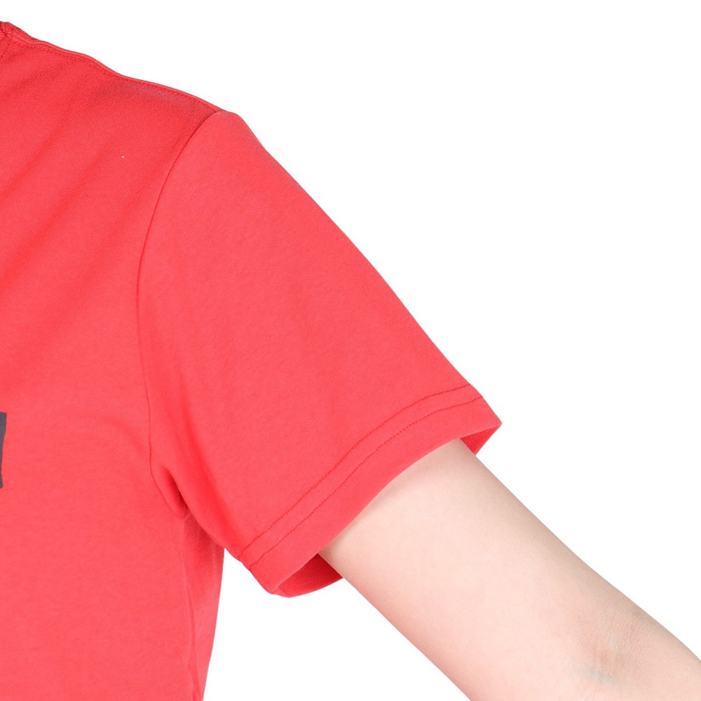 チャムス（CHUMS）（レディース）接触冷感 吸水速乾 バックプリント ウッドブロックプリントTシャツ CH11-2369-R001 レッド