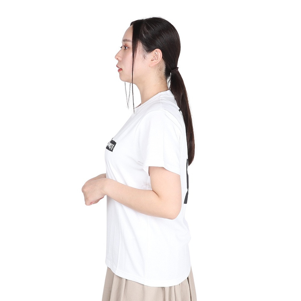 チャムス（CHUMS）（レディース）接触冷感 吸水速乾 バックプリント ウッドブロックプリントTシャツ CH11-2369-W001 ホワイト