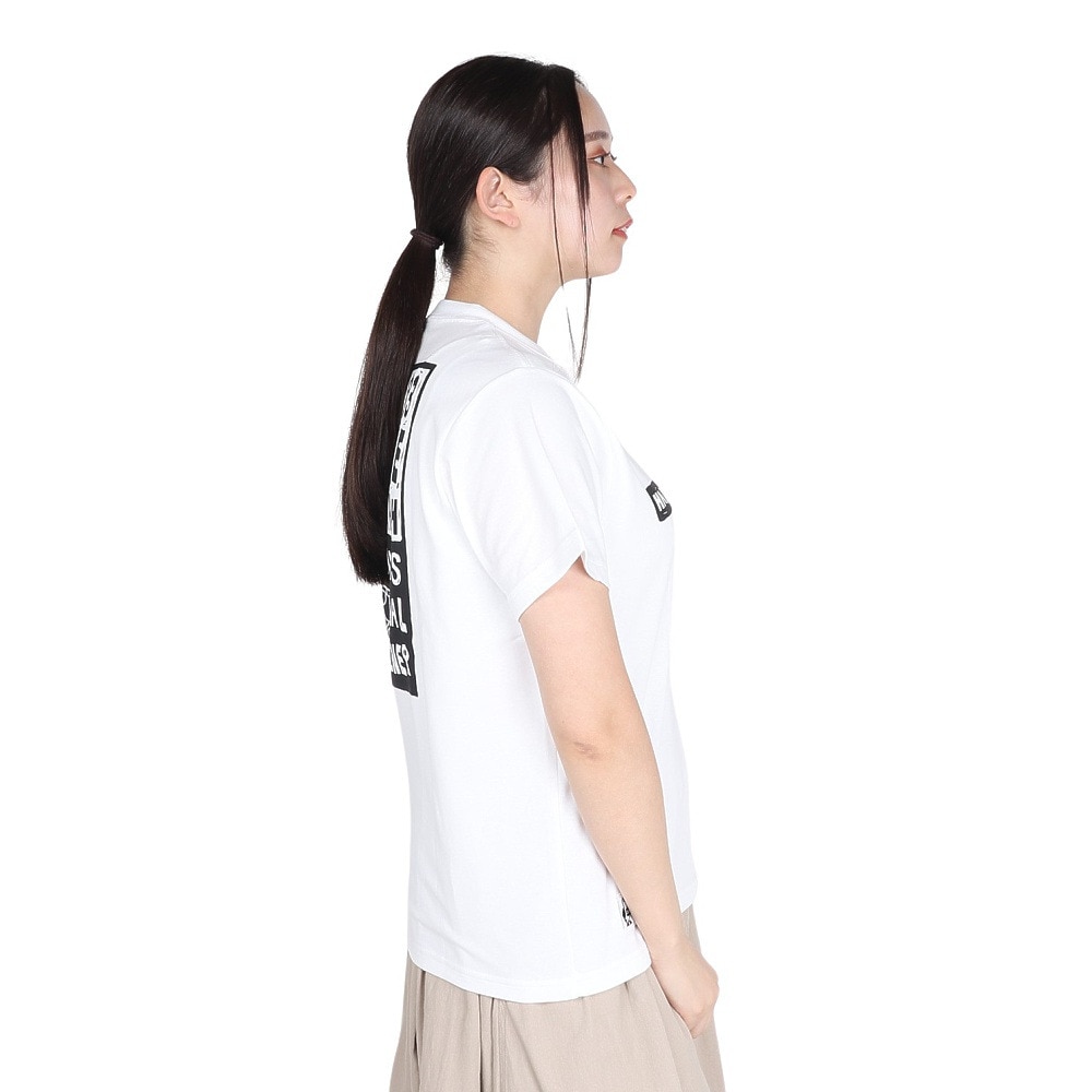 チャムス（CHUMS）（レディース）接触冷感 吸水速乾 バックプリント ウッドブロックプリントTシャツ CH11-2369-W001 ホワイト