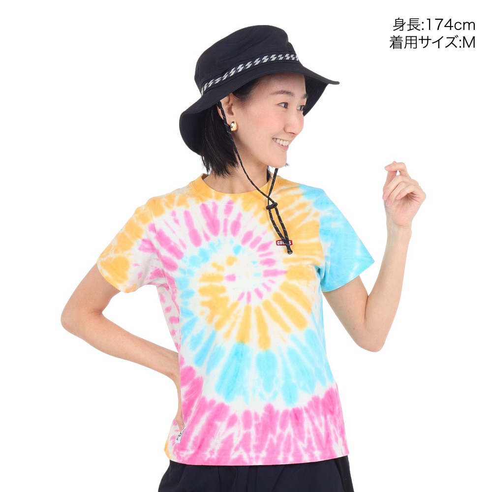 チャムス（CHUMS）（レディース）Glo Booby タイダイ柄 半袖Tシャツ CH11-2425-Z077