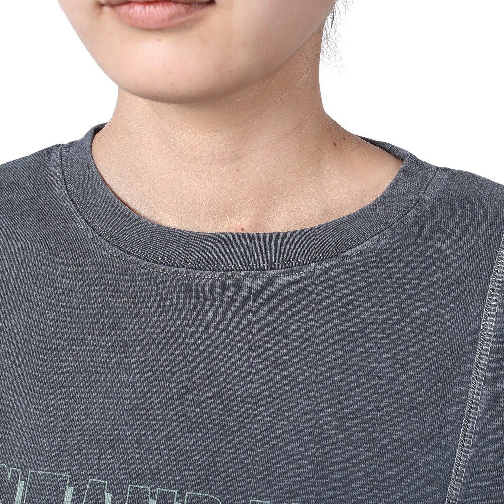 クリフメイヤー（KRIFF MAYER）（レディース）リメイク風 ピグメント モモンガ 半袖Tシャツ 2347203L-17 CHARCOAL