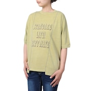 (レディース)リメイク風 ピグメント モモンガ 半袖Tシャツ 2347203L-64 L/GREEN